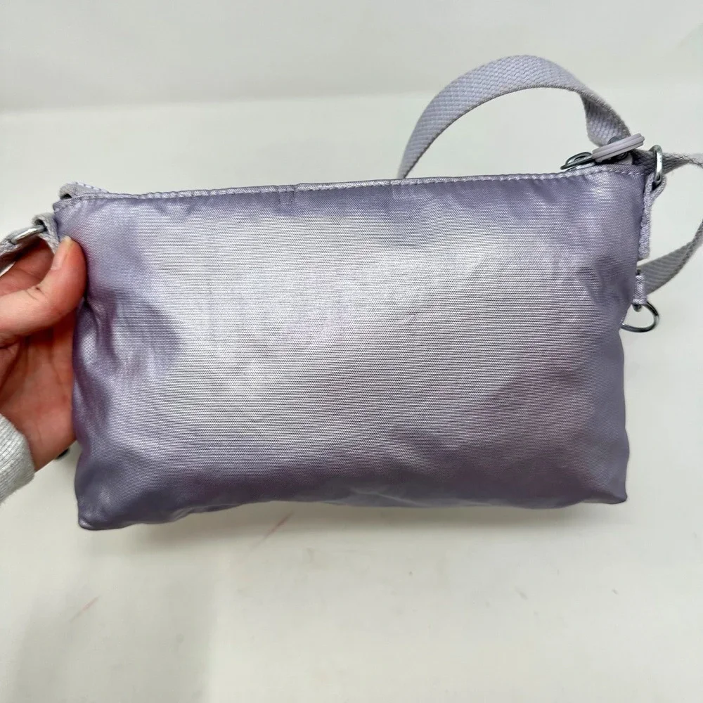 Kipling Mikaela Crossbody Icy Metallic Lilac‎